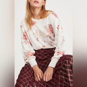 Free People | We the Free Long Sleeve Floral Tie Dye Arielle Long Sleeve Top